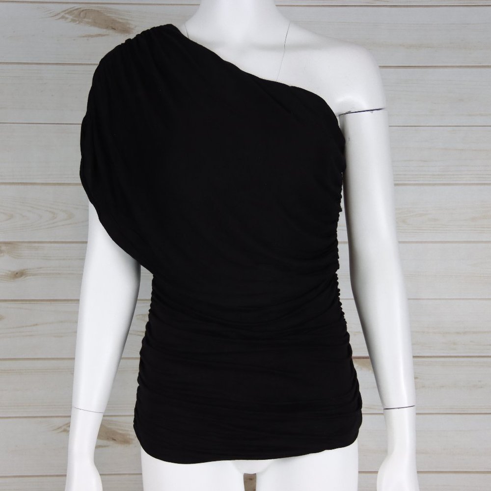 Studio Y One Shoulder Ruched Top